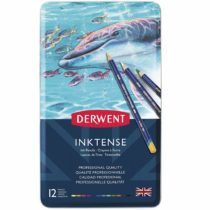 Derwent Inktense Permanent Watersoluble Pencils, Drawing & Painting, Set Of 12, Ideal For Layering & Use On Fabrics, Professional Quality, 0700928