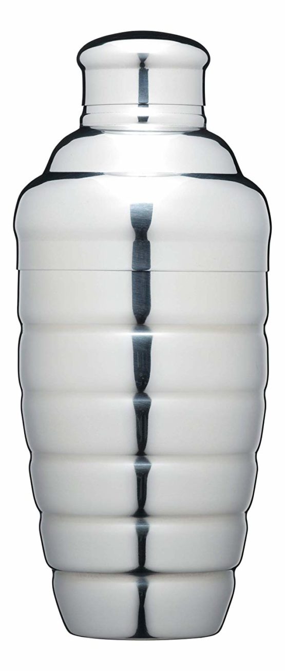 BarCraft Art Deco Cocktail Shaker with Recipes in Gift Box