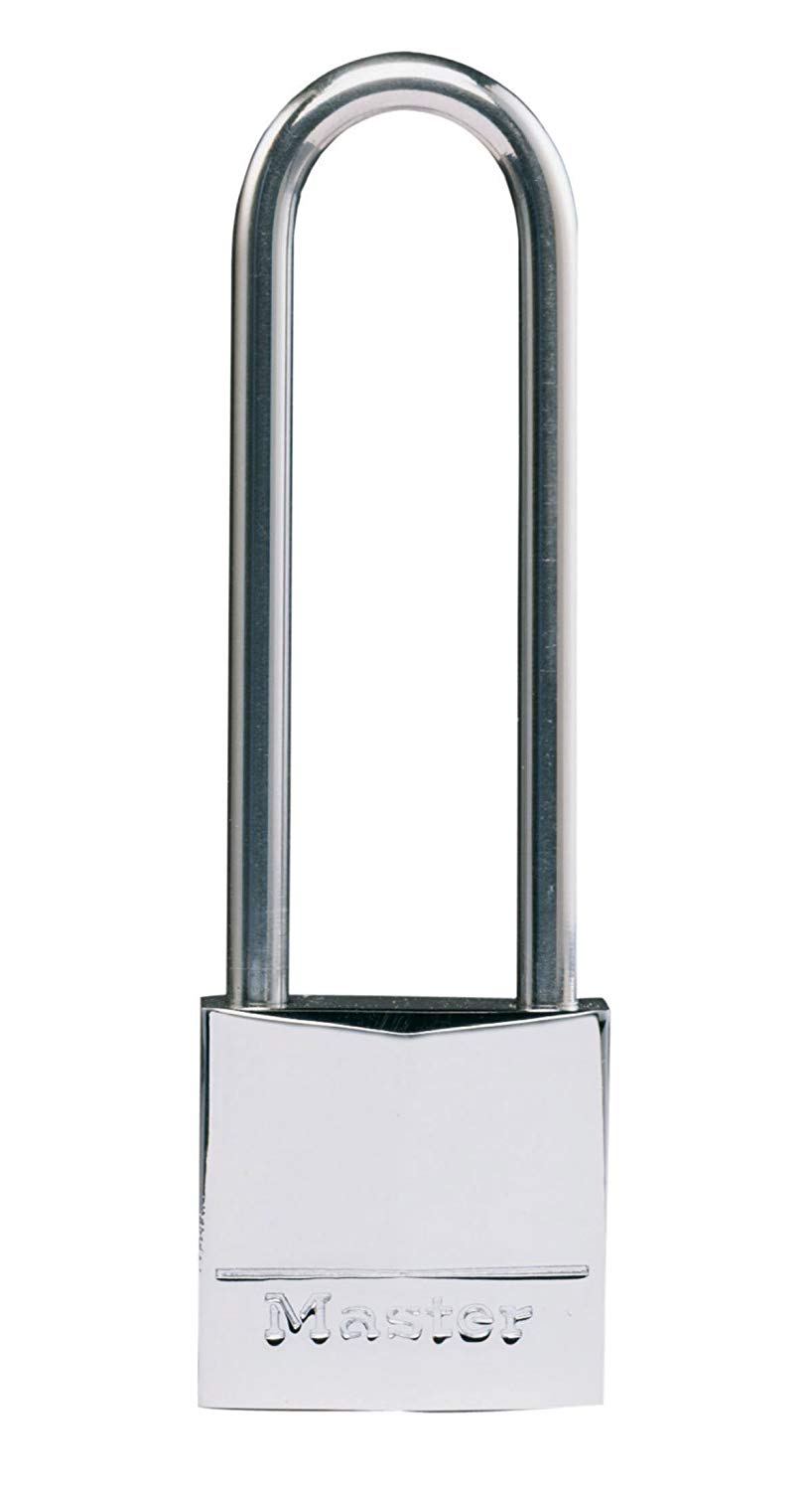 Master Lock 639EURD Marine Padlocks with Key and Long Shackle, Grey, 9,7 x 3 x 1,2 cm, Silver, 9,7 cm x 3 cm x 1,2 cm