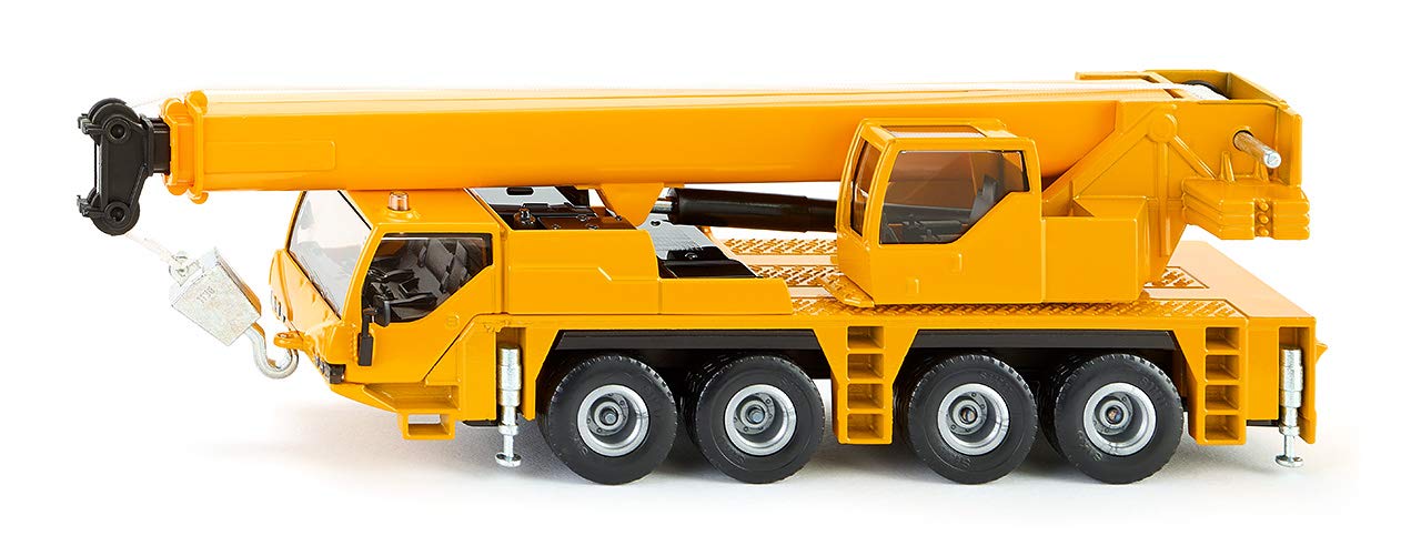 siku 2110, Mobile Crane Truck, 1:55, Metal,Plastic, Yellow, Telescopic extension arm, 9.45 inches