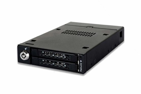Icy Dock MB992SKR B Toug HARMOR Dual Bay RAID SATA SSD 6.4 cm (2.5 Inches) to 8.9 cm (3.5 inch Mobile Rack