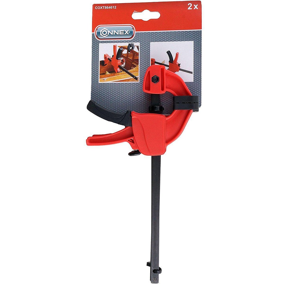 Mini Clamps, Red/Black, 120 mm - Image 4