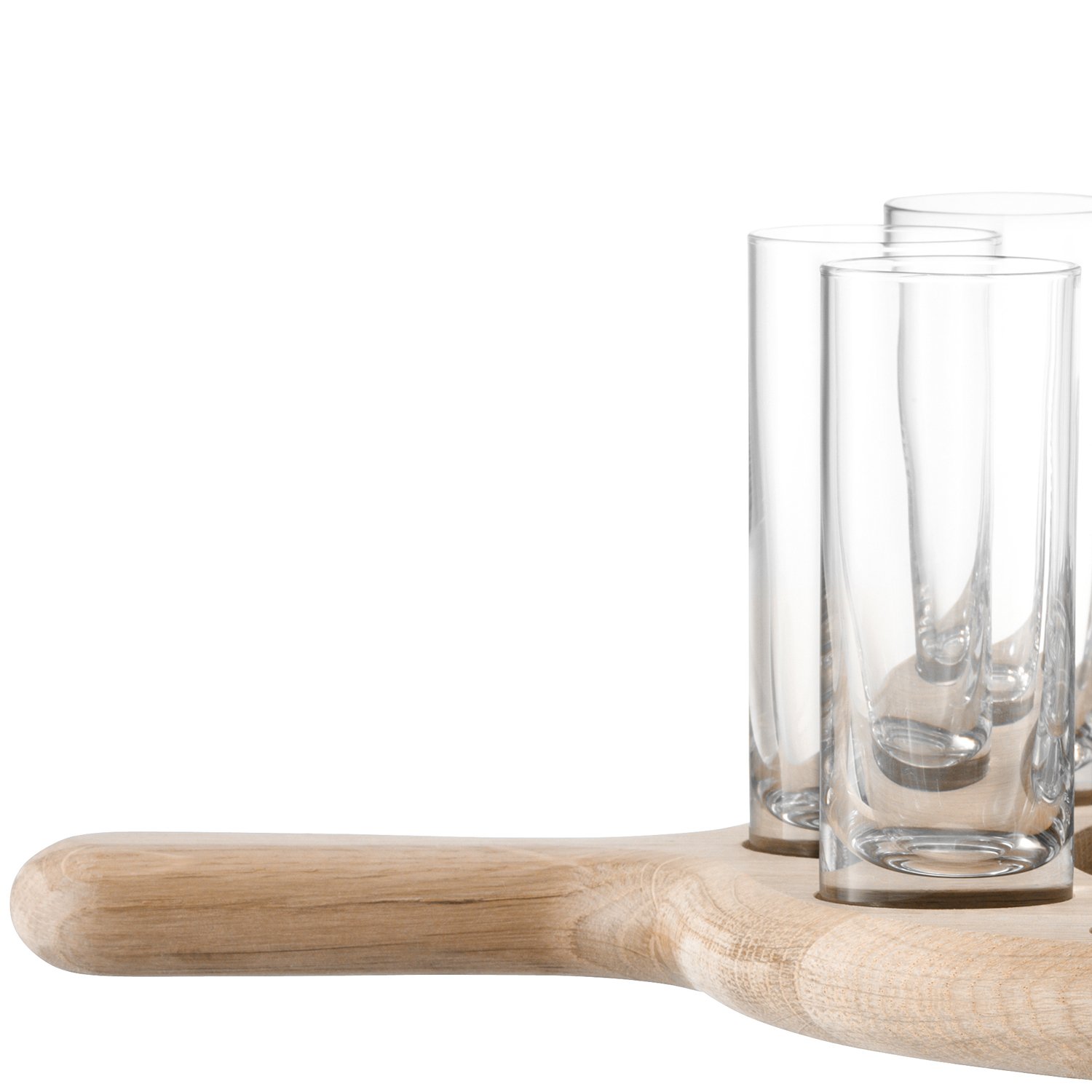 LSA International PX13 Paddle Vodka Serving Set & Oak Paddle L38.5cm Clear *, Oak, Clear, Vodka Serving Set & Oak Paddle L38.5cm, Clear - Image 3