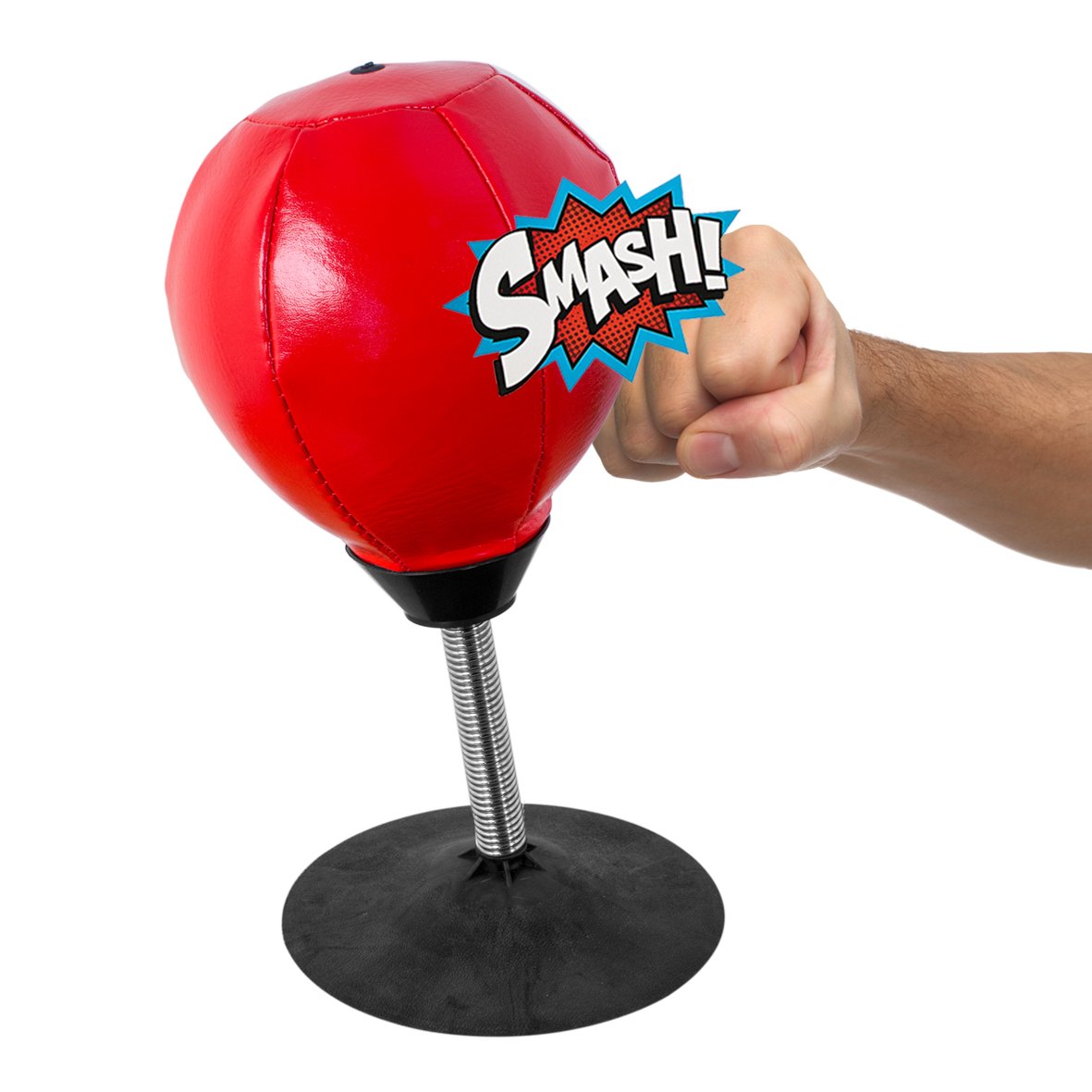 Global Gizmos Desktop Mini Punch Ball Stress Buster ~ Pump Included ~ Office, Home, Gift ~ Suction Bottom ~ 50440 - Image 2
