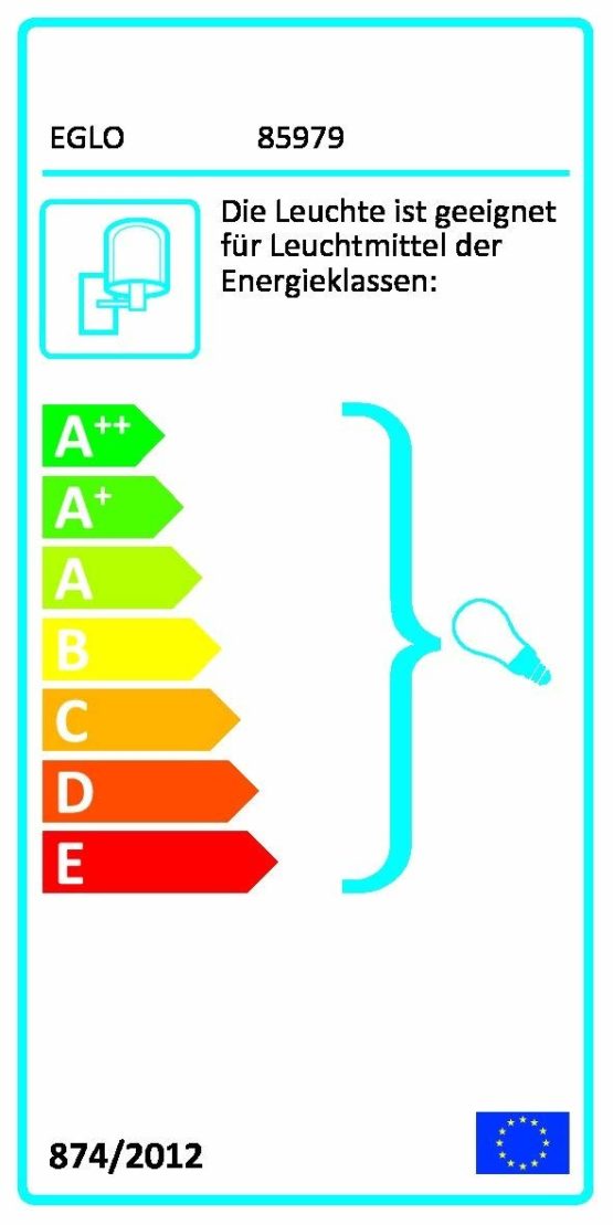 EGLO TROY 3 wall light, 1-flame wall lamp, Material: Steel, Colour: Matt nickel, Glass: satined, white, Socket: E14 - Image 2