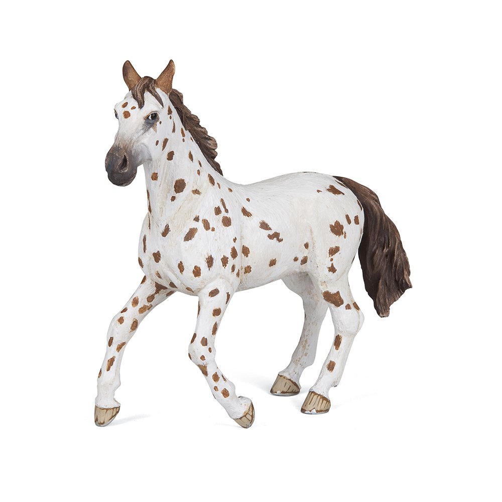 Papo - Realistic Brown Appaloosa Mare Figure - Ages 3+ - Horses Collection - Creative Play Equestrian World
