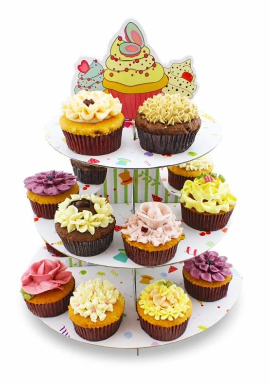Zenker 43532 Cupcake Stand Candy 3 Layers O11.81inx14.17in, Paper, Multicolor - Image 2