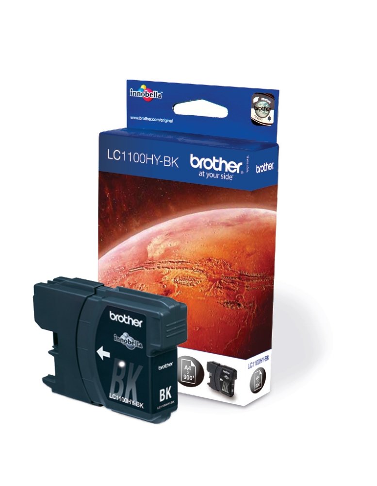 Brother LC-1100HYBK Inkjet Cartridge, Black, Single Pack, High Yield, Includes 1 x Inkjet Cartridge, Brother Genuine Supplies - Image 2