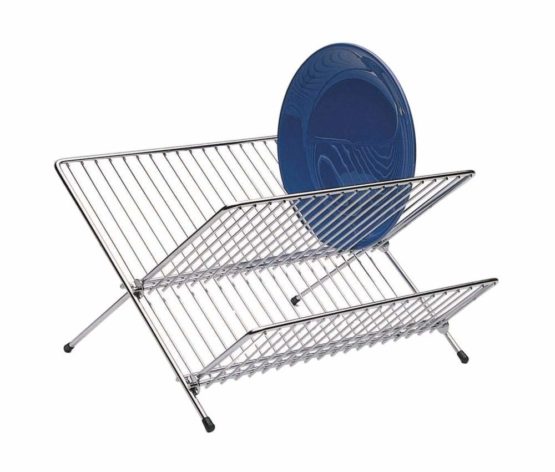 KitchenCraft Folding 2 Tier Dish Drainer, Metal, Small (36 x 26.5 cm) - Image 2