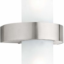 Eglo Beverly 86541 Outside Wall Light/Stainless Steel and Satined Glass / 2 Bulbs 2x E27 Max 60 W / 20 x 35 cm/Projection 13.5 cm / IP44