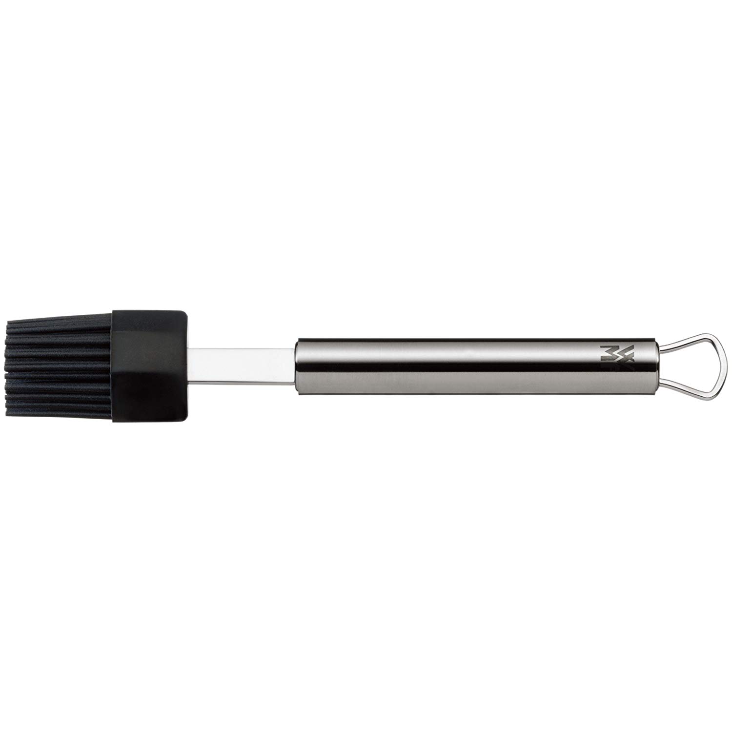 WMF Silicone Pastry Brush 20 cm Plus Cromargan Stainless Steel Silicone Bristles Frosted, Black