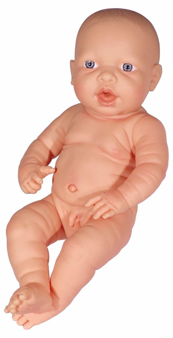 Bayer Design 94200AD Newborn Dolls, Toddler, Naked, Bath Baby Boy, Realistic, Anatomically Shaped, Bright, 40 cm
