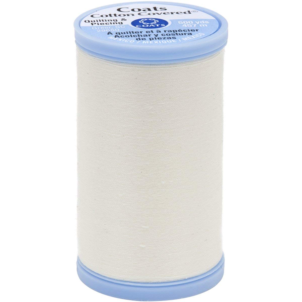Coats Cotton Covered Quilting and Piecing Thread, 500-Yard, Pearl, Multicolour, 5.84x3.12x3.3 cm