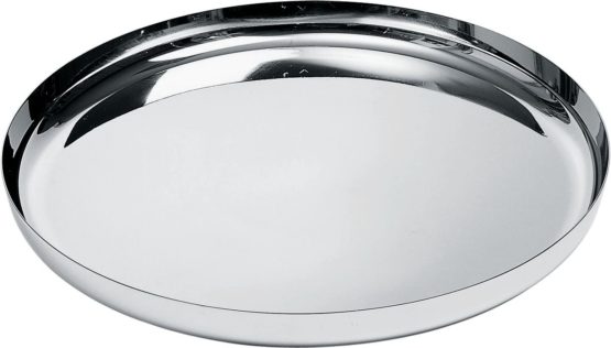Alessi 35 cm Round Tray in 18/10 Stainless Steel with Mirror Polished