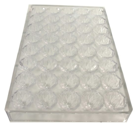 Paderno World Cuisine Martellato Polycarbonate Chocolate Mold, Center Swirl
