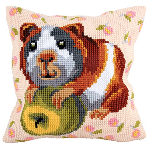 Collection D'Art Cross Stitch Cushion Kit: Hungry Harry, Gold, 40 x 40 cm, 40 x 40cm