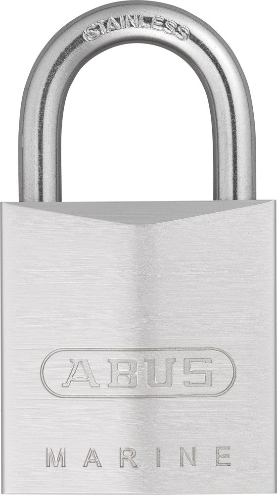 ABUS Marine padlock 75IB/30 - weatherproof - brass lock body with nickel pearl coating - security level 5 - silver