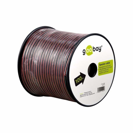 Goobay 15022 Speaker Cable, Red/Black, CCA, 100 m Cable Length - Image 2