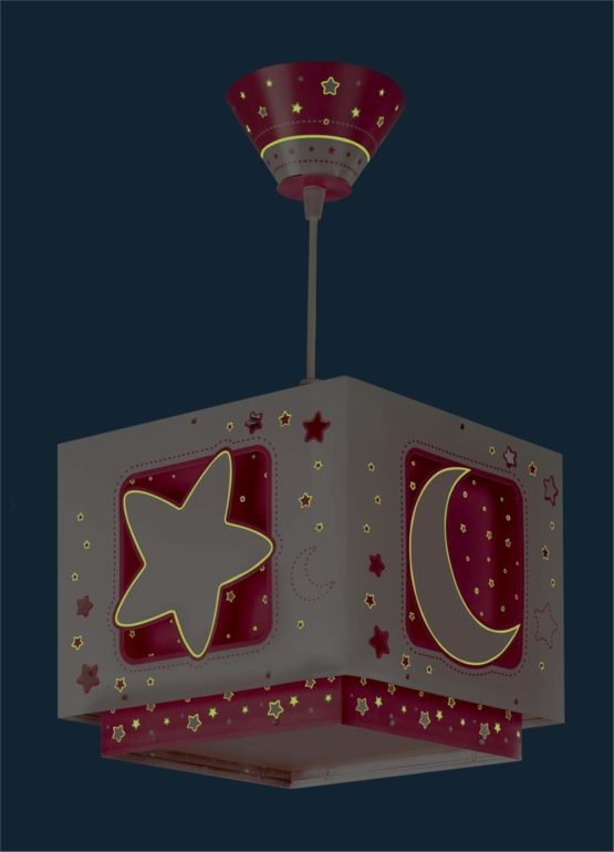 Dalber Hanging lamp Moon, 60 W, Pink, White - Image 4