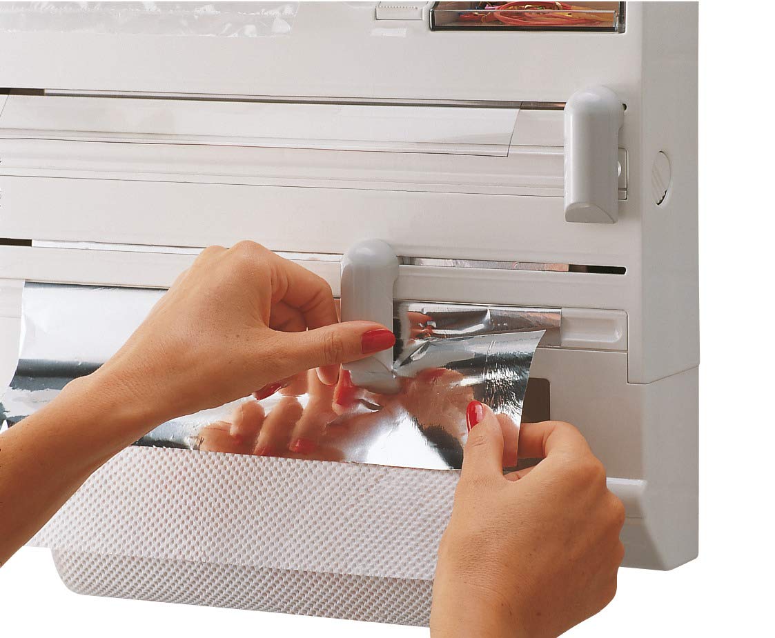 Leifheit Parat Plus Kitchen Roll Holder, Wall Mounted Roll Holder for Film Foil and Paper - Image 4