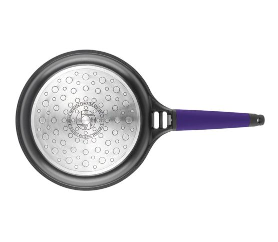 Fundix Castey Induction Frying Pan with Removable Handle, 22 cm, Cast Aluminium, Purple, 22 x 16 x 5.1 cm - Image 3