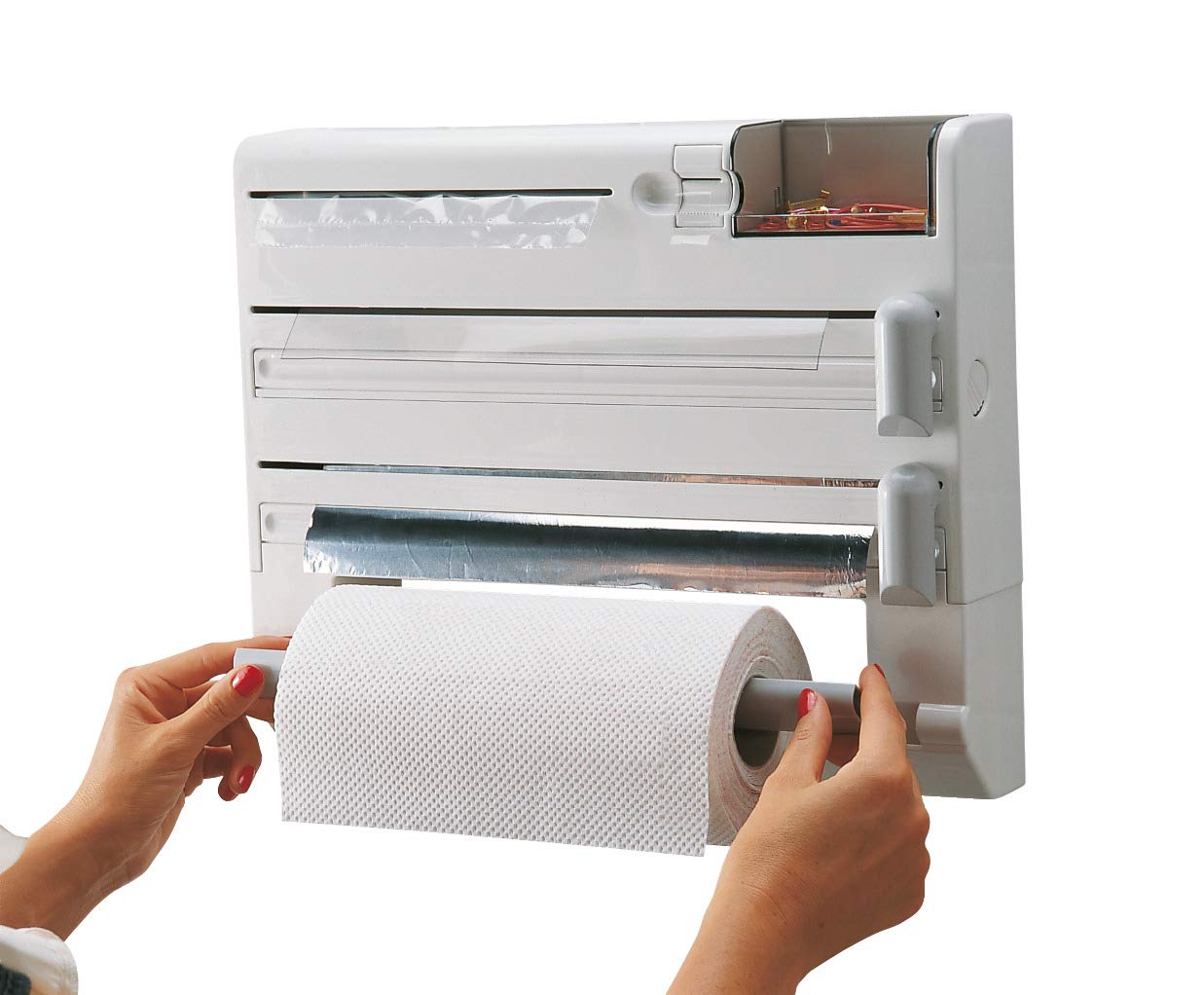 Leifheit Parat Plus Kitchen Roll Holder, Wall Mounted Roll Holder for Film Foil and Paper - Image 3