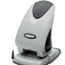 Rexel Precision 265 Heavy Duty 2 Hole Punch, 65 Sheet Capacity, Adjustable Paper Guide, Metal, Silver/Black, 2100982