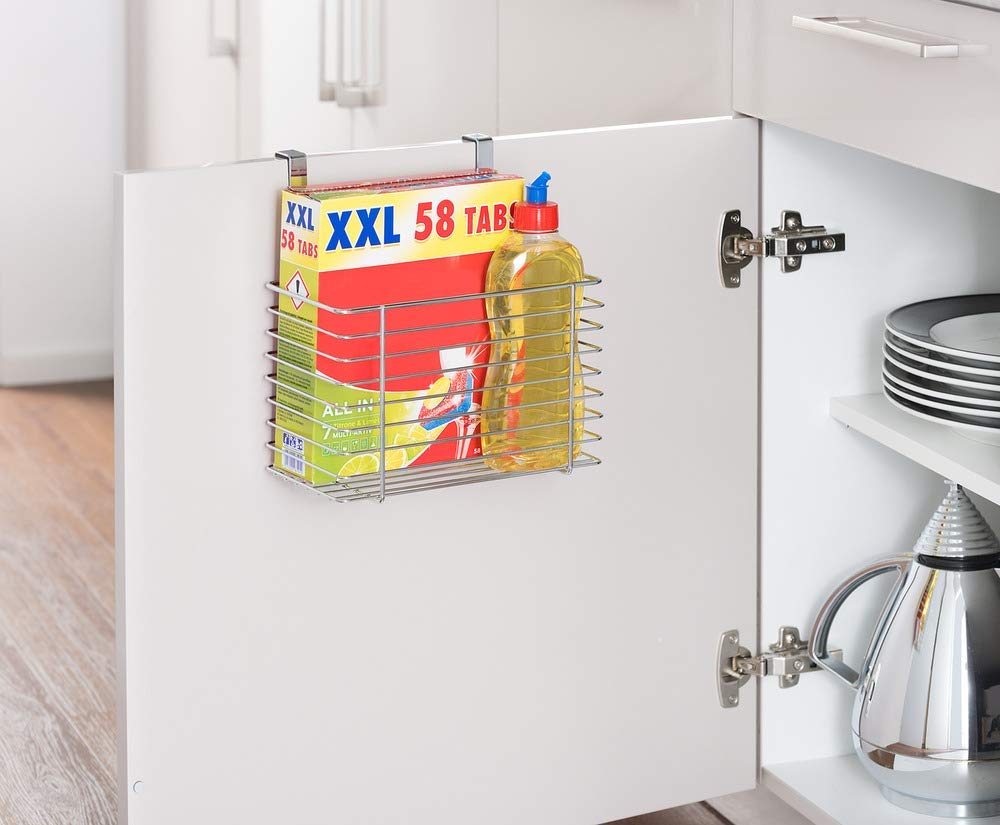WENKO Clip-On Storage Basket, Chrome - Image 4