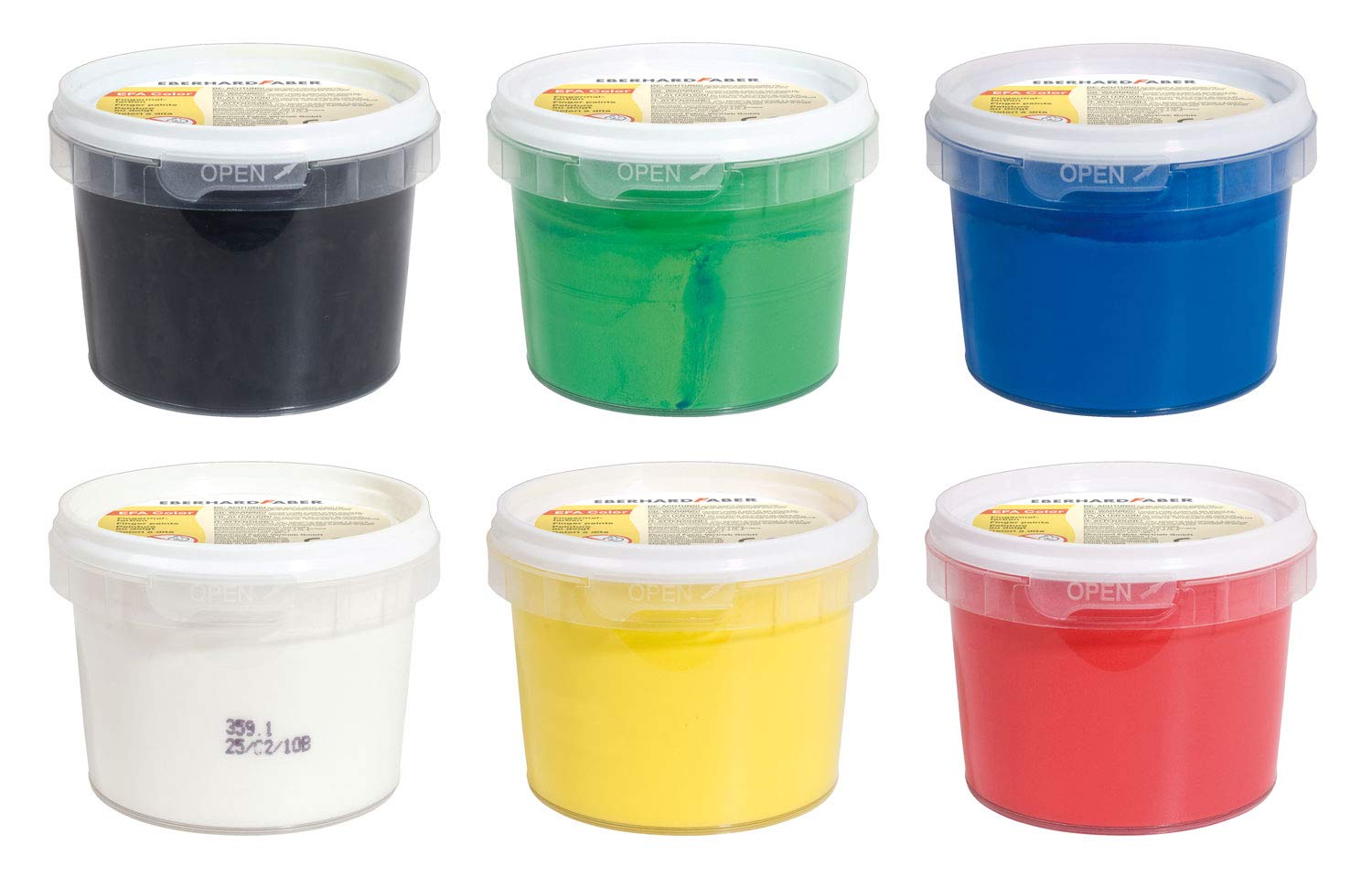 Eberhard Faber 100ml Finger Paint (6 Colours), Standard Colours, 100 ml (Pack of 6) - Image 2