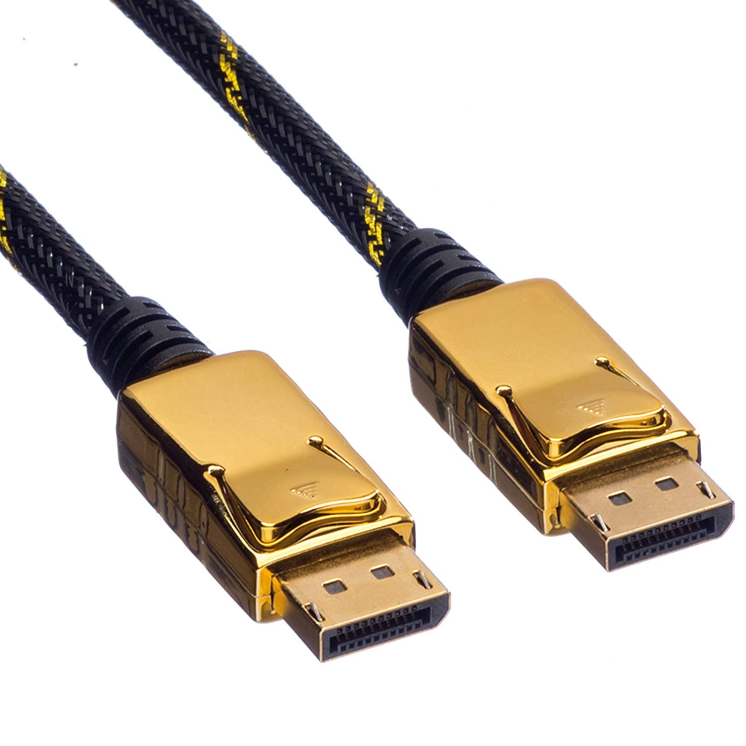 ROLINE GOLD Displayport Cables Transfer of monitor • Beamer • Graphics card Nylon sheath in black DP M / M Plu - Image 3