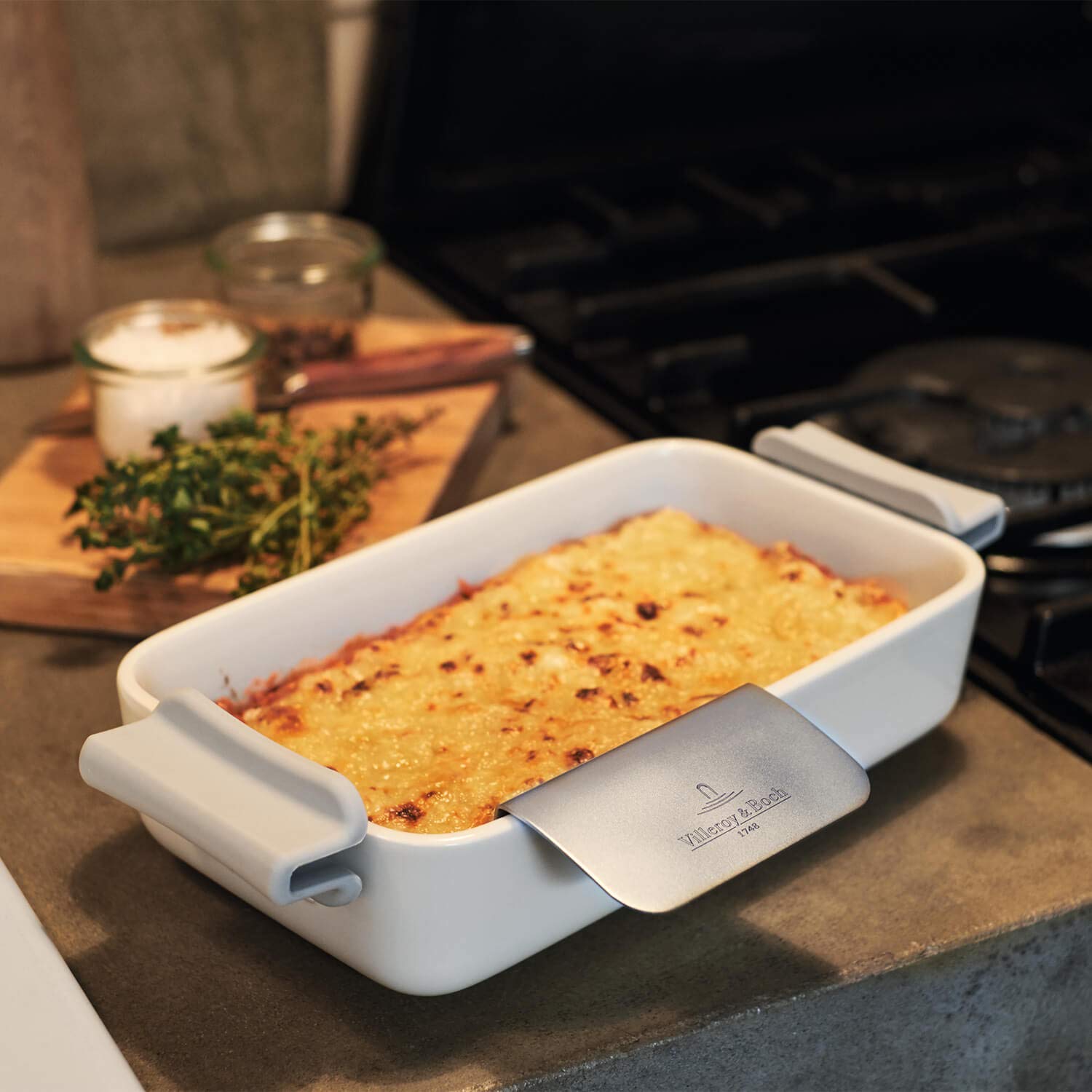 Villeroy & Boch Clever Cooking Rectangular Baking Pan, 24 x 14 cm, Premium Porcelain, White - Image 2