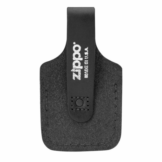 Zippo Leather Pouch With Loop Open - Black - Image 3