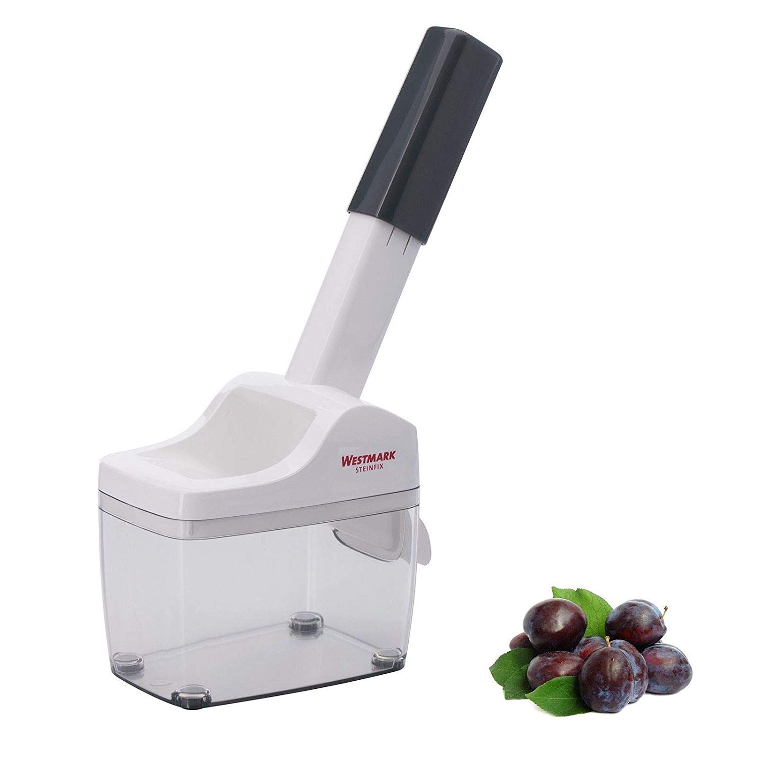 Westmark Plum Stoner with Collection Container, Height: 33.7 cm, Stainless Steel/Plastic, Steinfix, 40252260