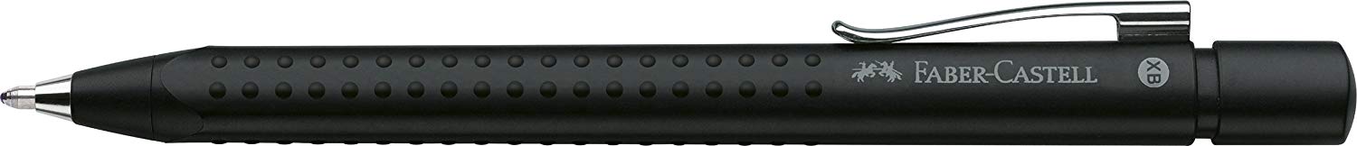 Faber-Castell Grip 2011 Medium Tip Ballpoint Pen - Frost Black, Blue,Black - Image 2