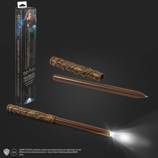 The Noble Collection Harry Potter Hermione Illuminating Wand Pen - 12in Ballpoint Wand Pen - Harry Potter Film Set Movie Gifts Stationery - Image 2