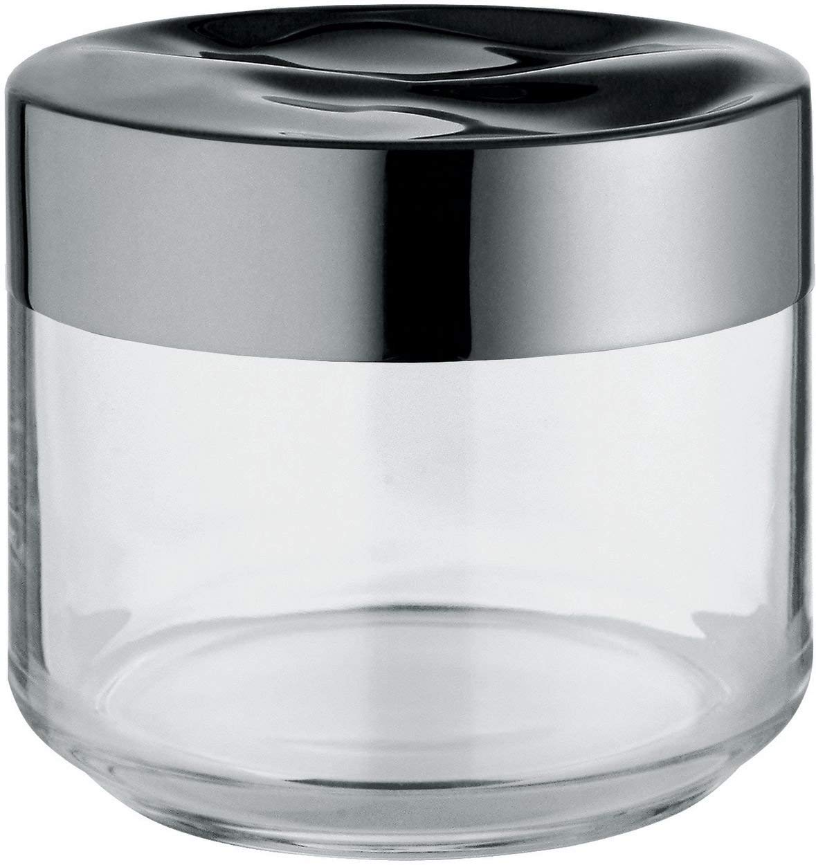 Alessi Julieta LC07 - Design Hermetic Kitchen Jar, Glass Body with Stainless Steel 18/10 Lid, 50 cl, Grey, 0.5 l