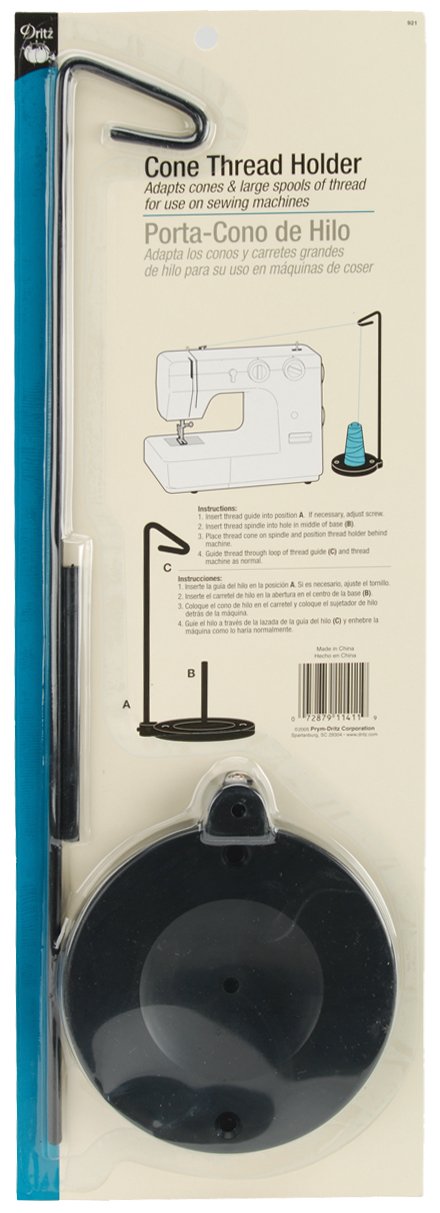 Dritz Cone Thread Holder, Man-made-material, Black, Pack of 1
