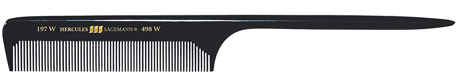 Hercules Sägemann NYH Stielkamm 197/W8.5 498/W, 1er Pack (1 x 1 Stück), Schwarz, 1 Stück (1er Pack)