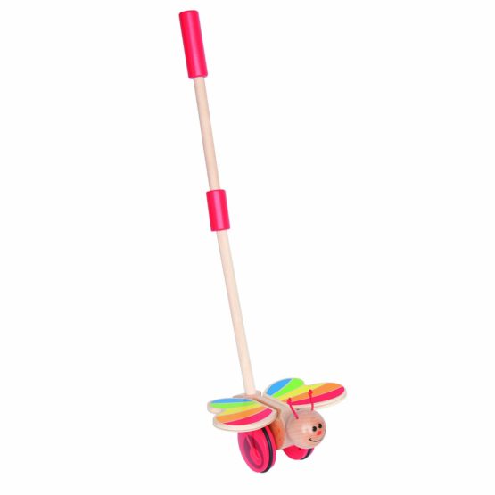 Hape E0340 Butterfly Push and Pull Wooden Toy