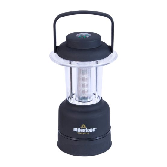 Milestone Camping 52560 Ultra Bright 12 LED Lantern / Built-In Compass / Dimmer Functionality / Sailing, Fishing Or Camping Lantern / Battery Operated / 20cm Tall - Image 3
