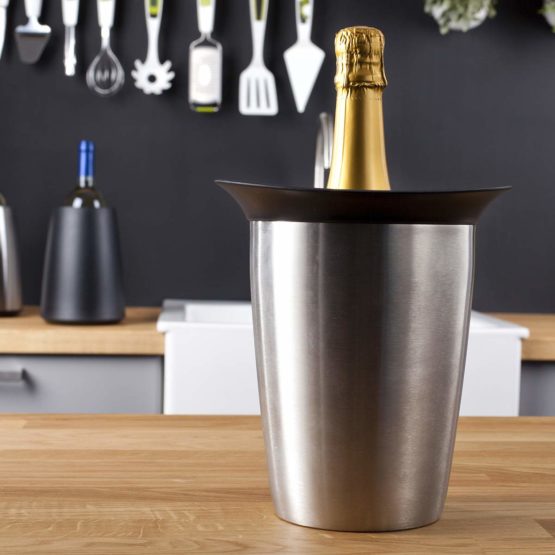 Vacu Vin Active Cooler Champagne Elegant Stainless Steel, Silicone, Silver, 22x19x18