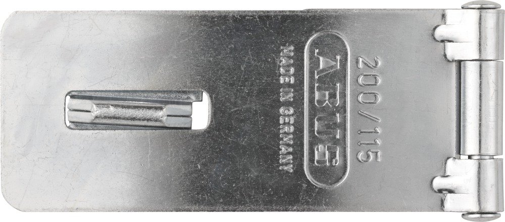 ABUS Hasp 200/115 - Padlock Device - for Hinged Doors - 01620 - ABUS Security Level 2 - Silver, 115mm