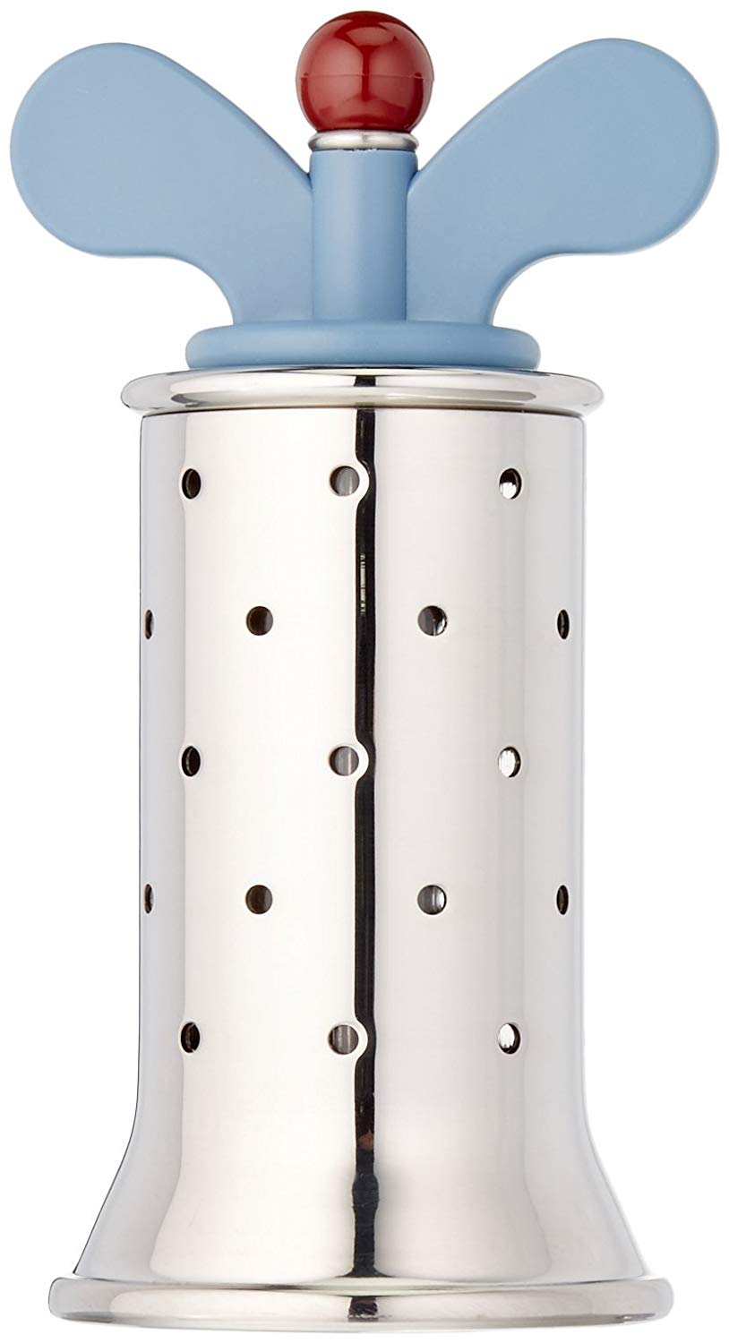 Moulin à Sel Pepe Le Moko Par Alessi - Design Jasper Morrison - Acier Inox 18/10, Blanc