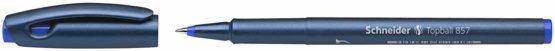 Schneider Topball 857 Ink Roller Pen with Solid Metal Tip 0.6 mm Blue Pack of 10 - Image 3