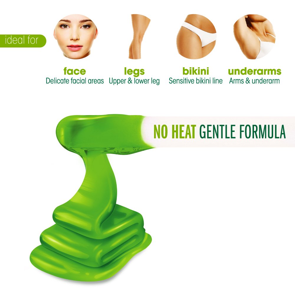 Nad’s Original Natural Hair Removal Gel Wax Kit, Waxing Kit for Body