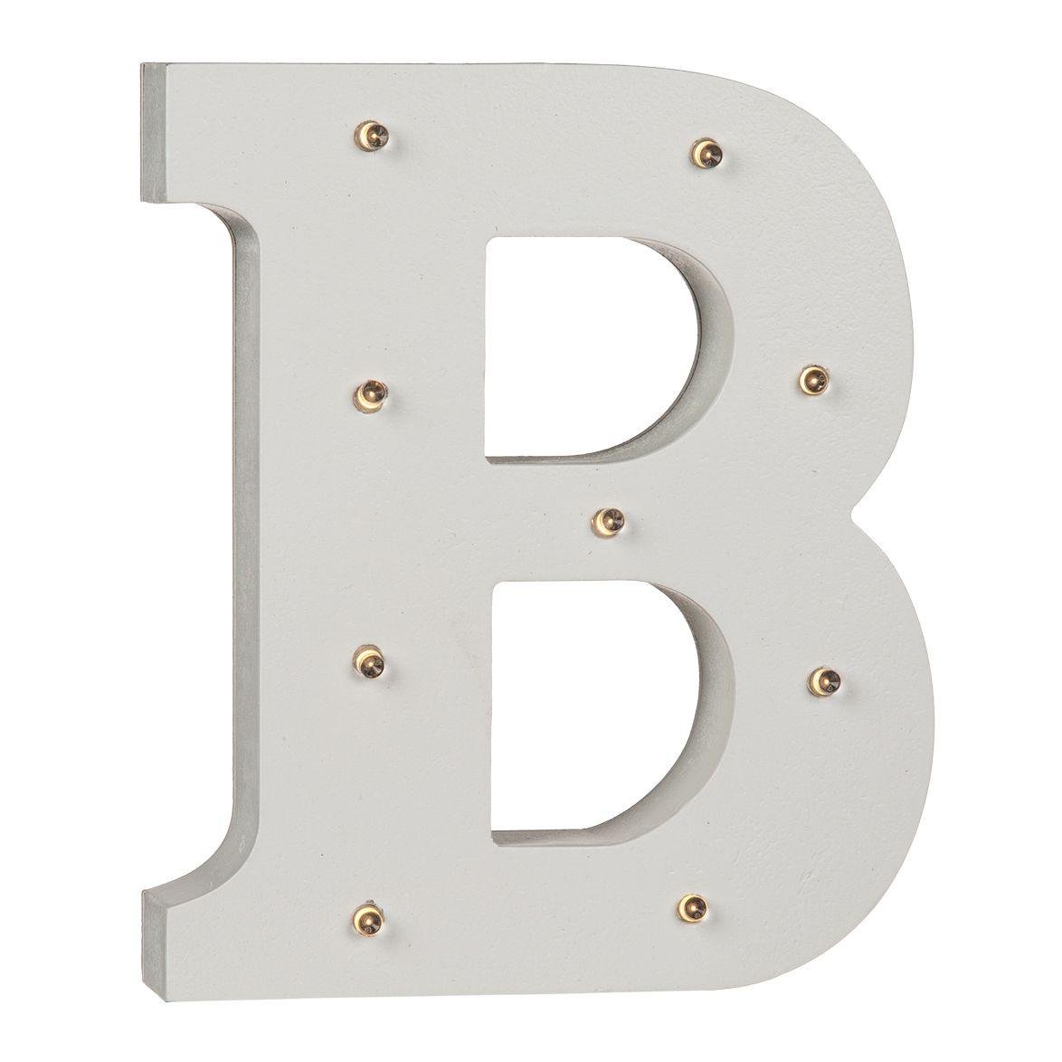 OOTB Illuminated Letter B Light with 9 LED, Wood, 1 W, White, 6.3 cala x 6.3 cala