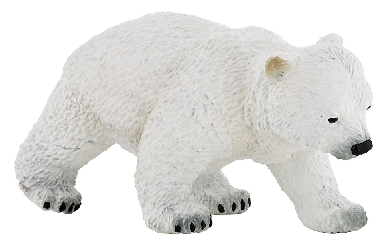 Papo, Realistic Walking Baby Polar Bear Figure, Ages 3+, Wild Life Collection, Educational Play Polar Animals