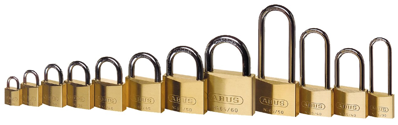 ABUS 04775 40mm Long Shackle Brass Padlock, 40 mm, Gold/Silver - Image 3