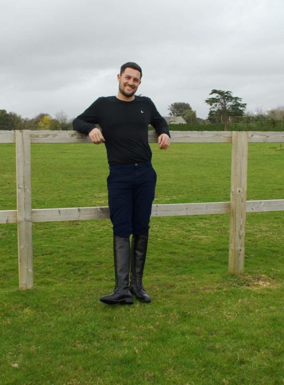Rhinegold Mens Breeches-32-Navy