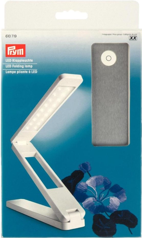 Prym Folding Led Lamp, White, 16 x 10 x 4 cm